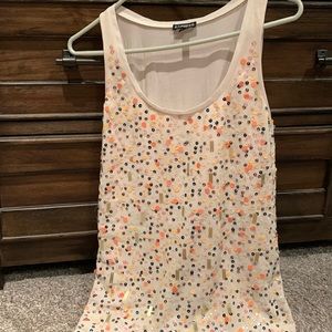 Express S sequin tank top